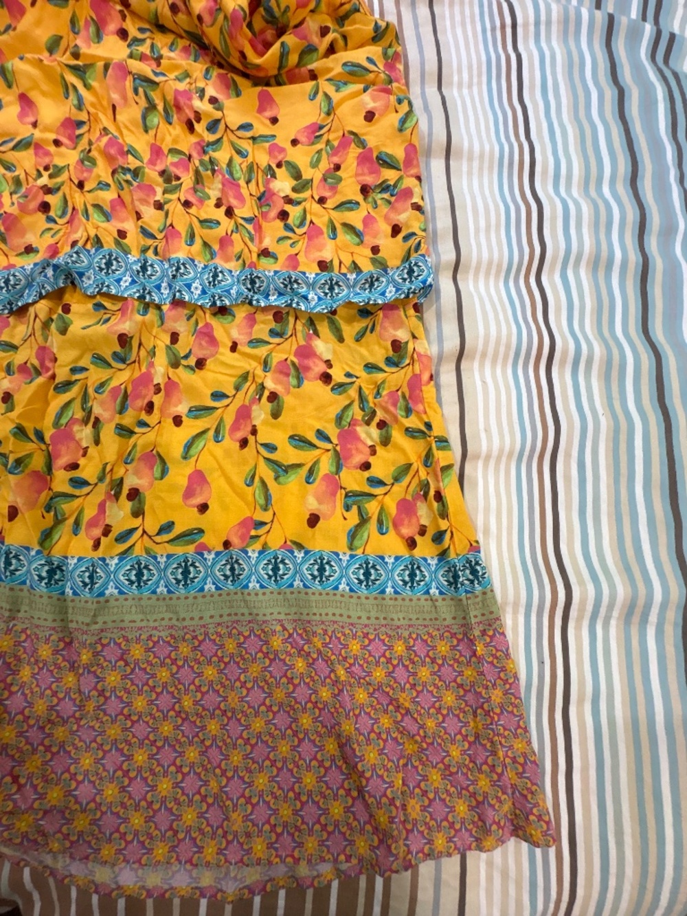 Farm Rio for Anthropologie Yellow Floral Maxi Dress | Boho Statement Dress US 4 - Picture 2 of 9